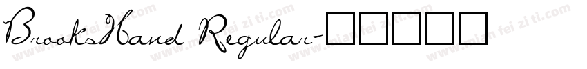 BrooksHand Regular字体转换